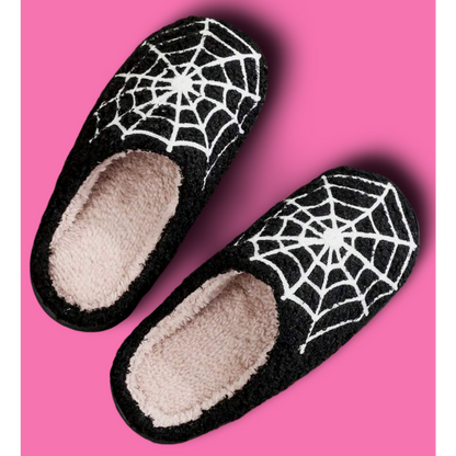 Men's Spooky Spiderweb Slippers 🕸️