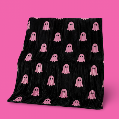 💓 Spooky Pink Ghost Blanket