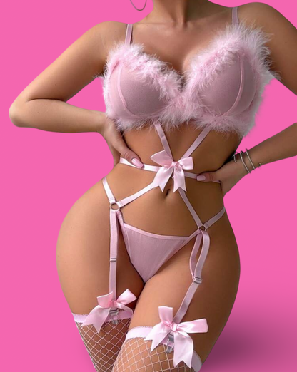 🎀 Pink Bunny Babe Lingerie Set