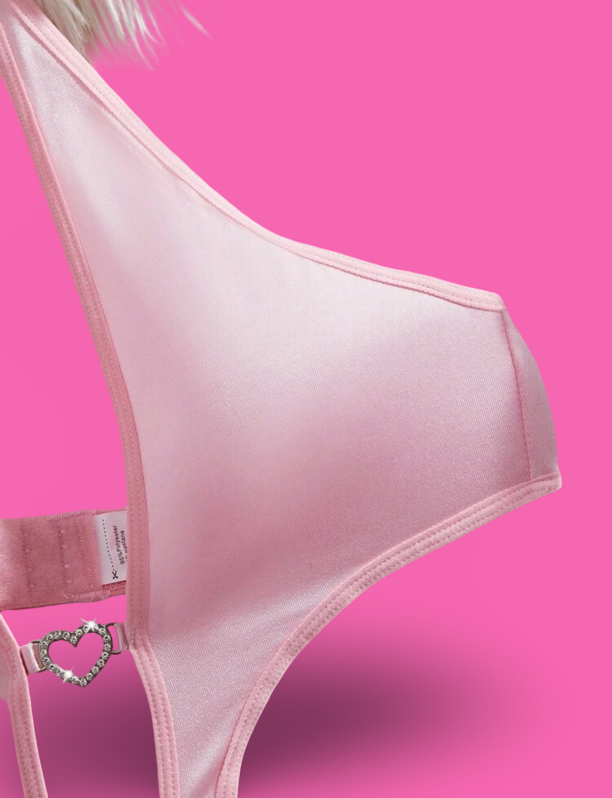 🎀 Pink Satin Cutout Teddy
