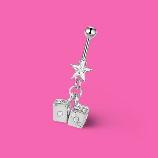 Lucky Star Dice Belly Ring