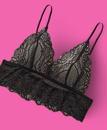 After Dark Striped Lace Set